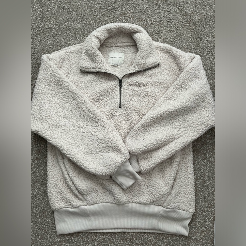 Fuzzy Sherpa American Eagle Quarter Zip